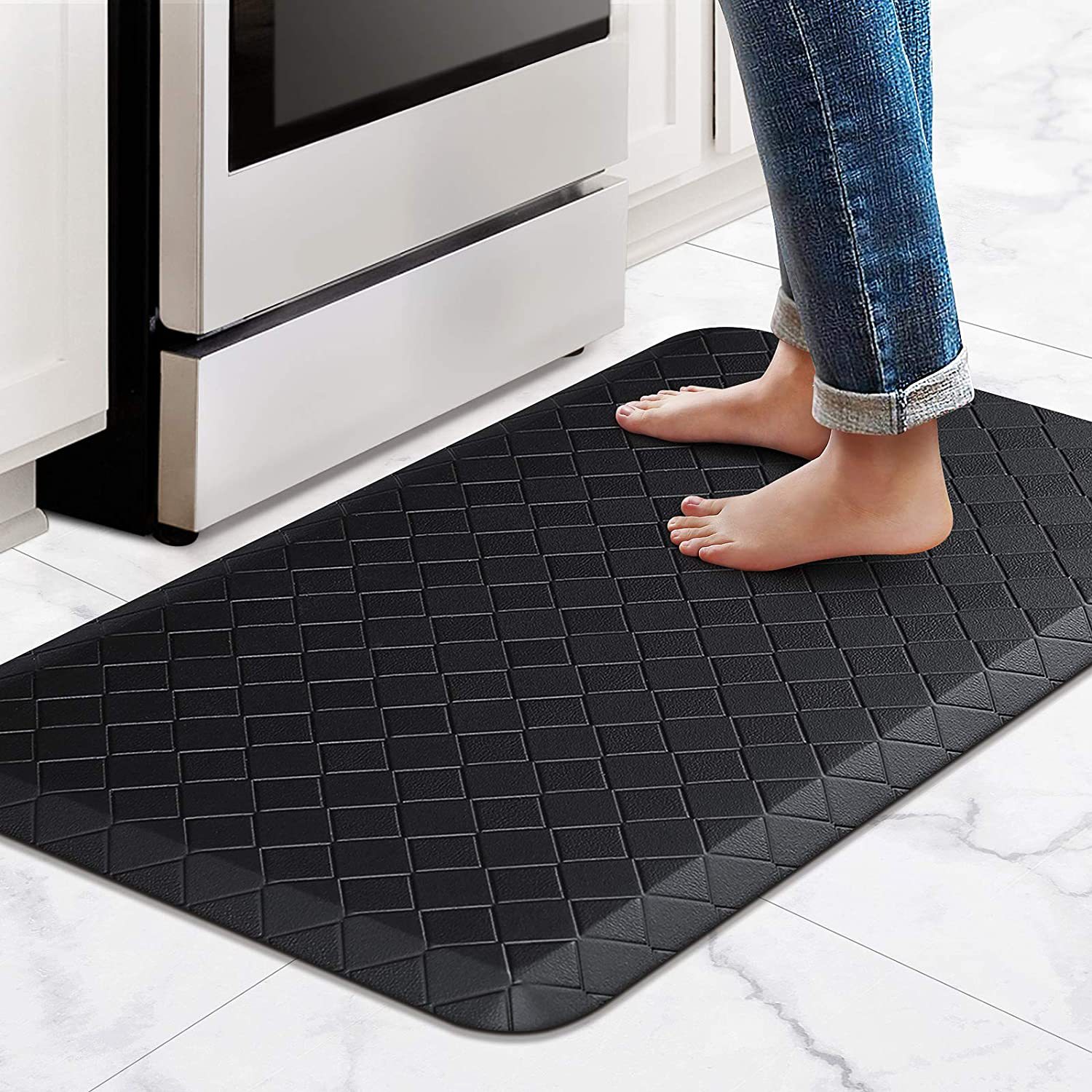 Anti Fatigue Mat - Floor Mat Cushioned Anti-Fatigue Thick Waterproof