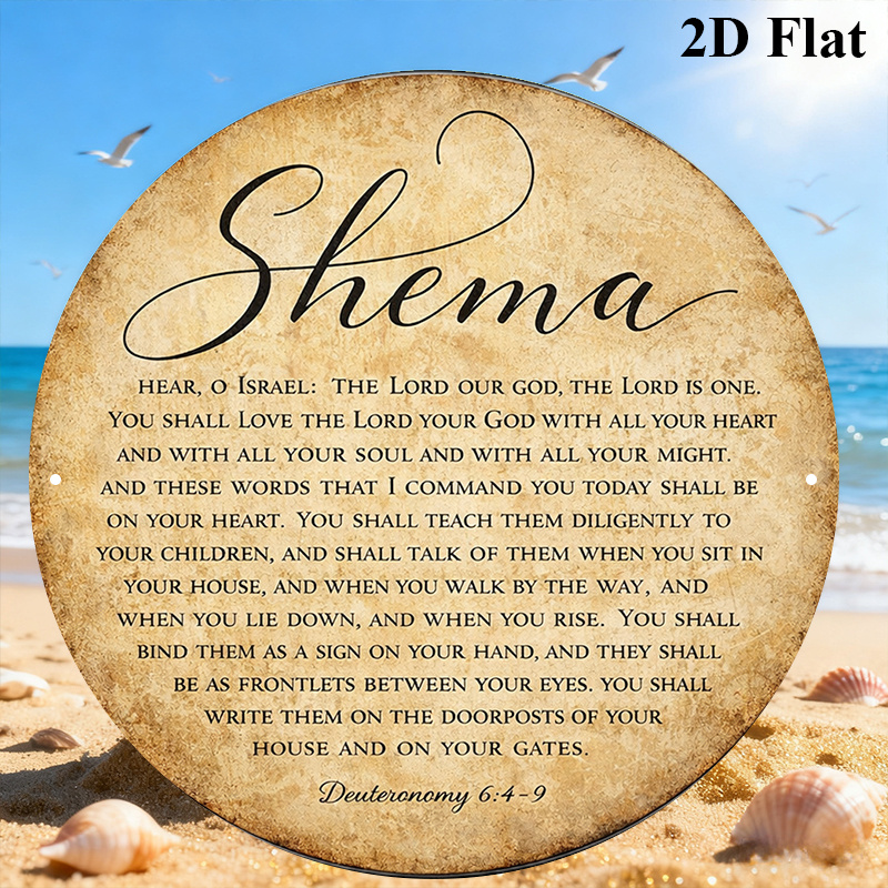 Home Office Art - CIFBUY Vintage Judaica Scripture Aluminum Wall