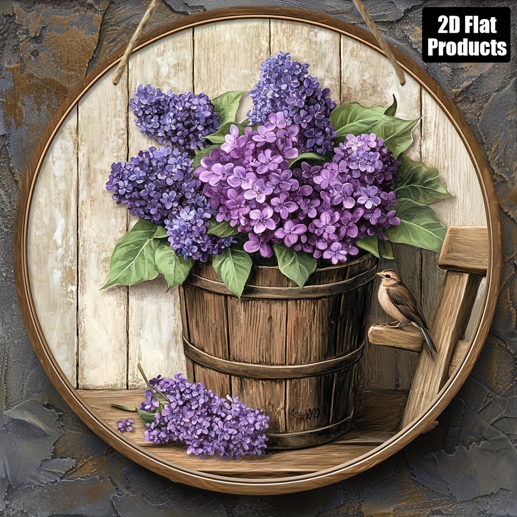 Home Office Kitchen - CIFBUY Modern Lavender Aluminum Wall Art