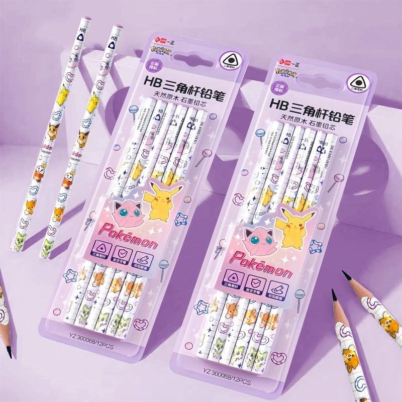 Home Office Student - Pokémon Triangular 2B Wooden Pencils Lightweight