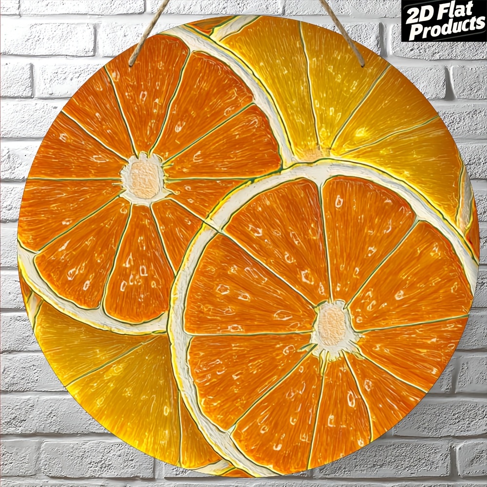 Home Office Kitchen - Modern Orange Aluminum Wall Art 12