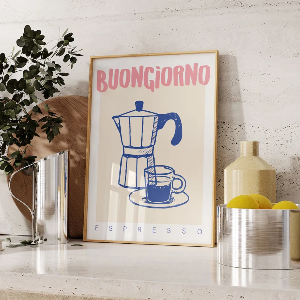 Home Office Kitchen - Modern Coffee Espresso Wall Art Prints