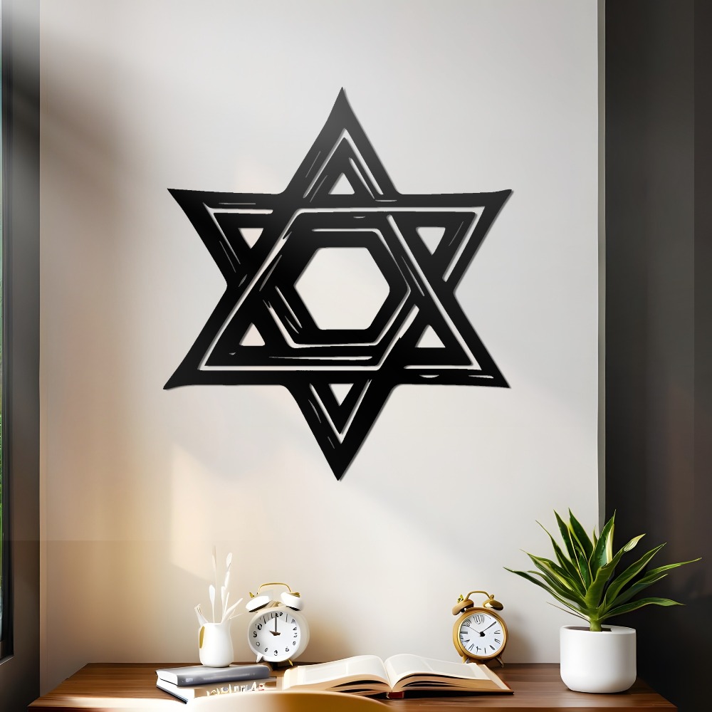 Home Office Art - CIFBUY Star of David Metal Wall