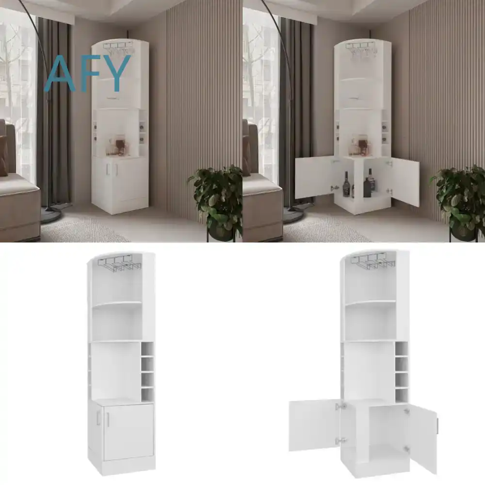 Home Office Of Ikea - White Corner Bar Cabinet with Wine