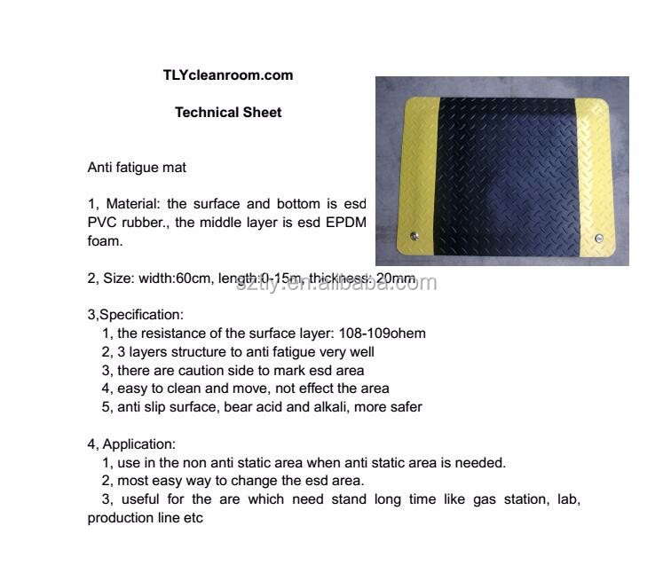 60*90cm Antistatic ESD Rubber  - đánh giá và giá Anti Fatigue Mat