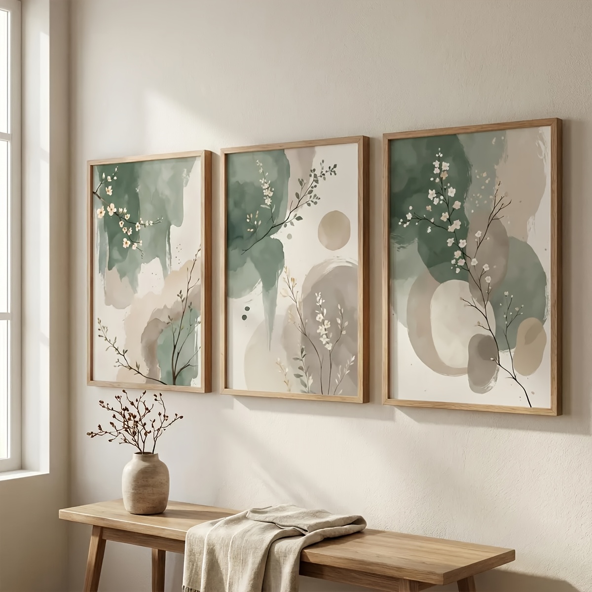 3pcs Japanese-Style Plant Canv - đánh giá và giá Home Office Student