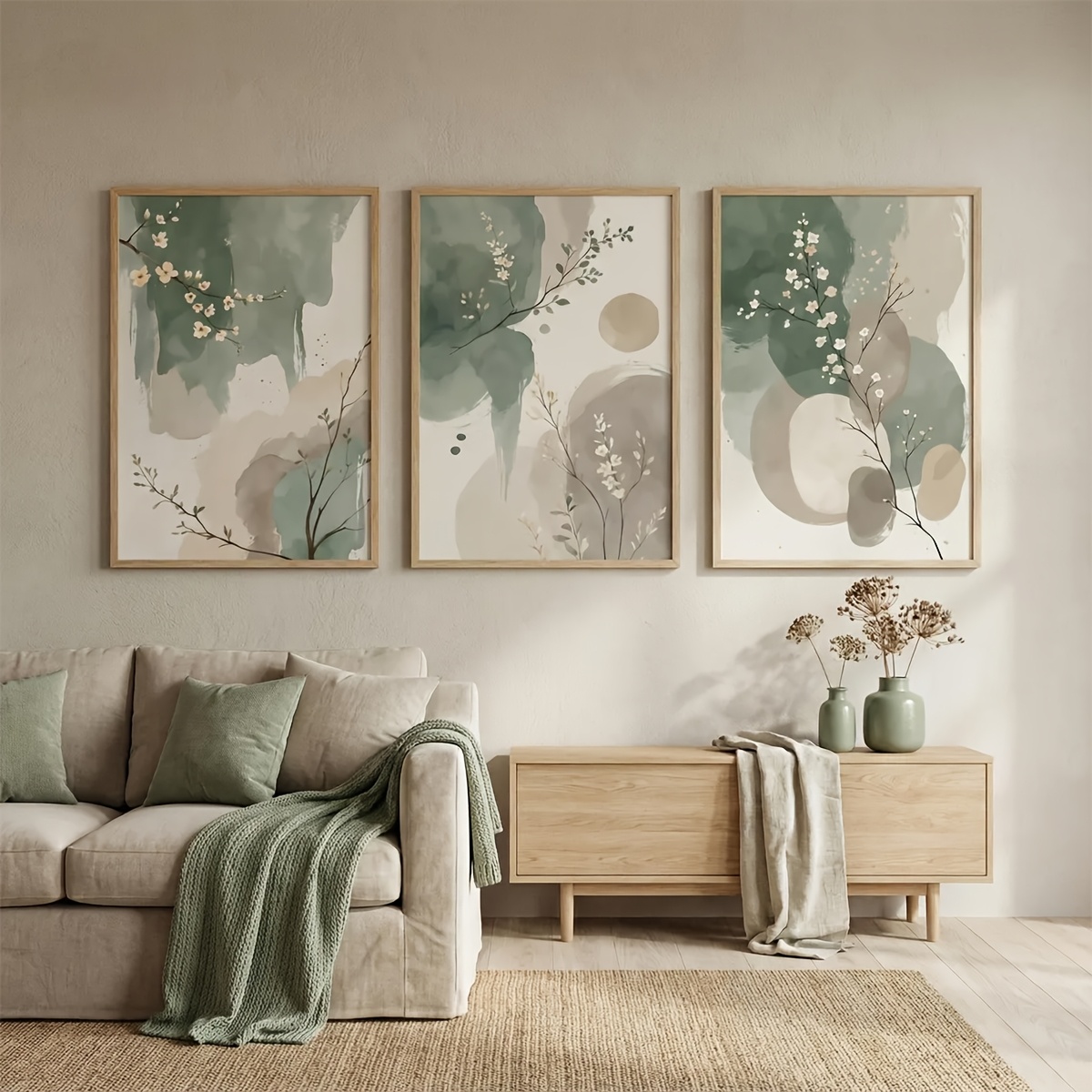 3pcs Japanese-Style Plant Canv - đánh giá và giá Home Office Student