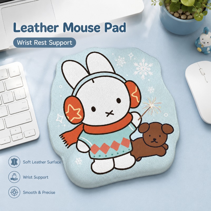 Anime Miffy Leather Mouse Pad  - đánh giá và giá Wrist Rest Pad