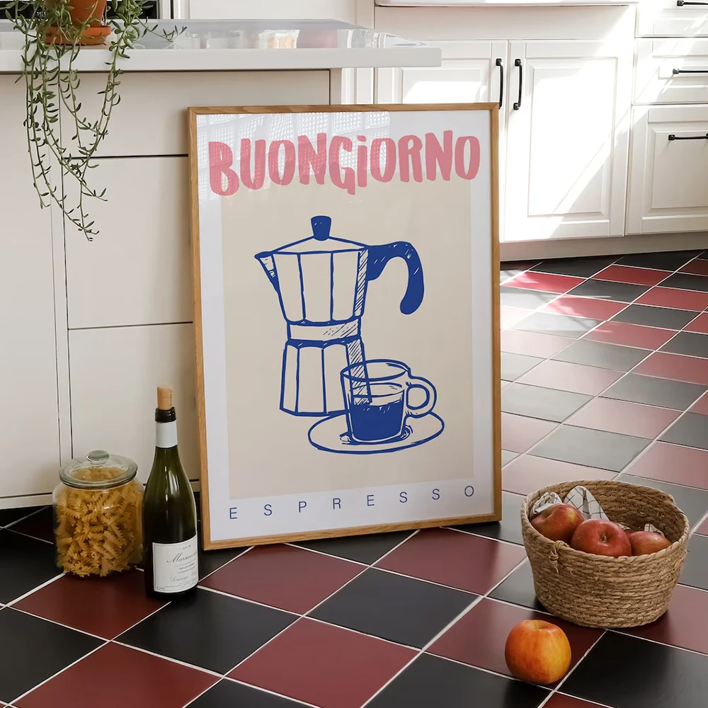 Modern Coffee Espresso Wall Ar - đánh giá và giá Home Office Kitchen