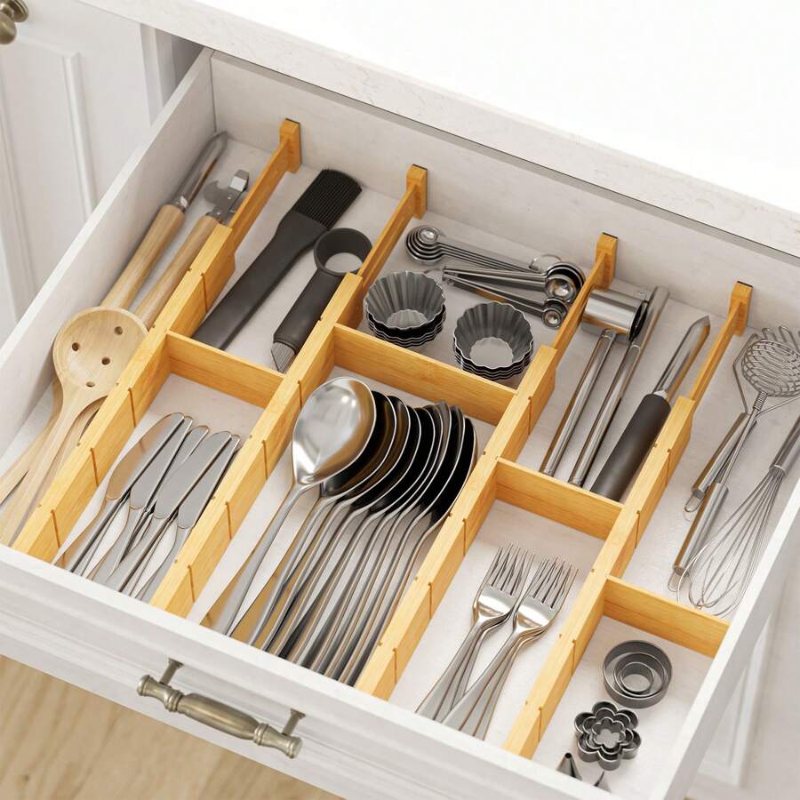 Bamboo Drawer Separators With  - đánh giá và giá Home Office Kitchen