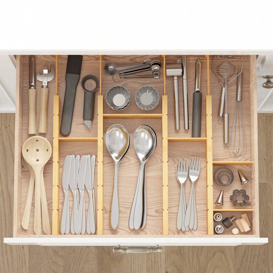 Bamboo Drawer Separators With  - đánh giá và giá Home Office Kitchen