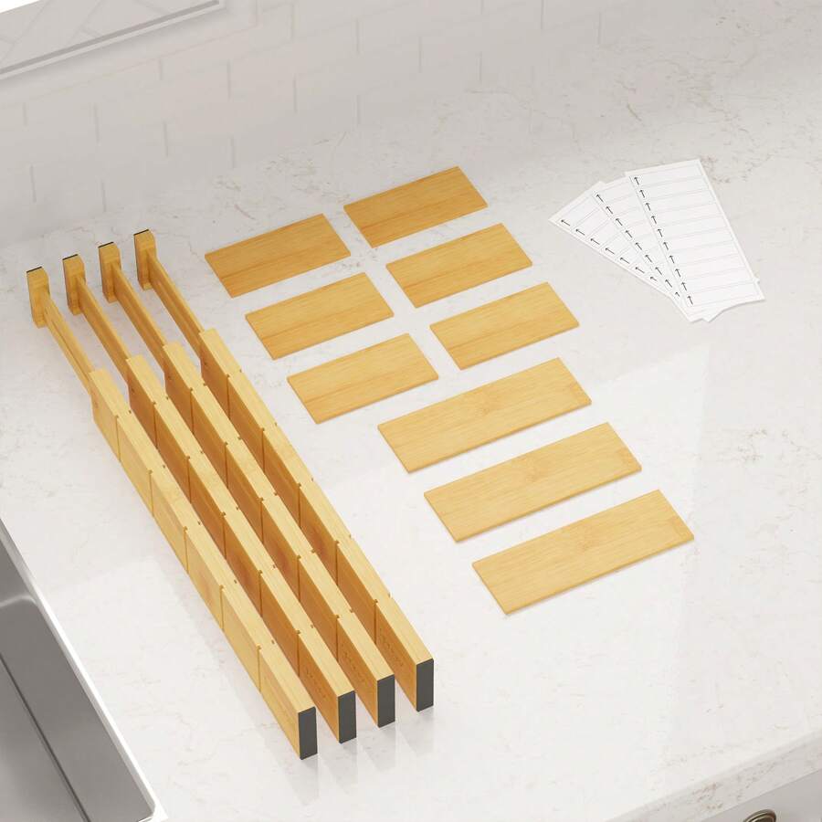 Bamboo Drawer Separators With  - đánh giá và giá Home Office Kitchen