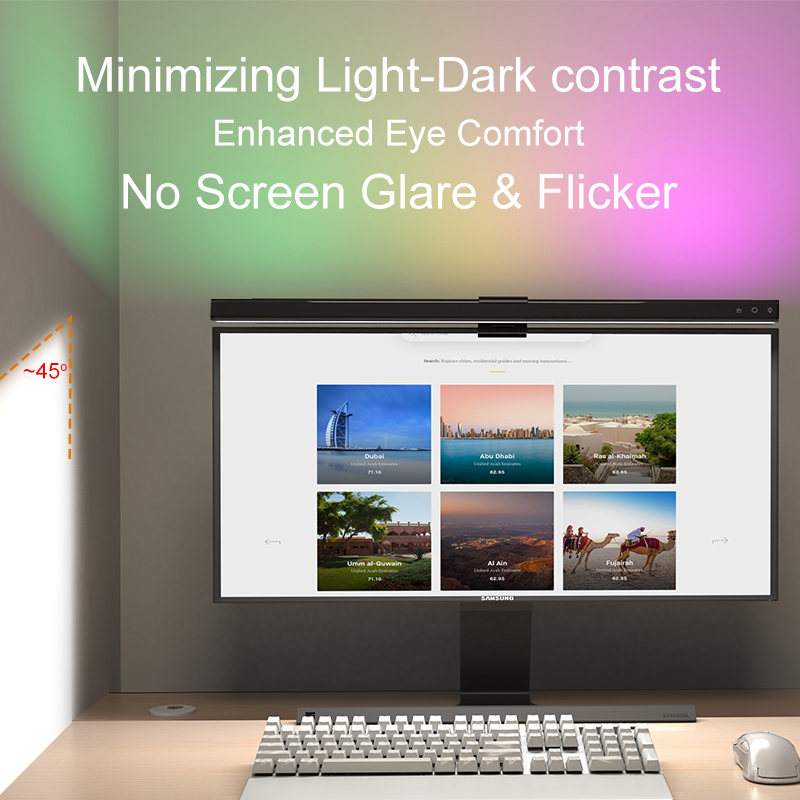 60/80cm Monitor Light Bar RGB  - đánh giá và giá Home Office Work