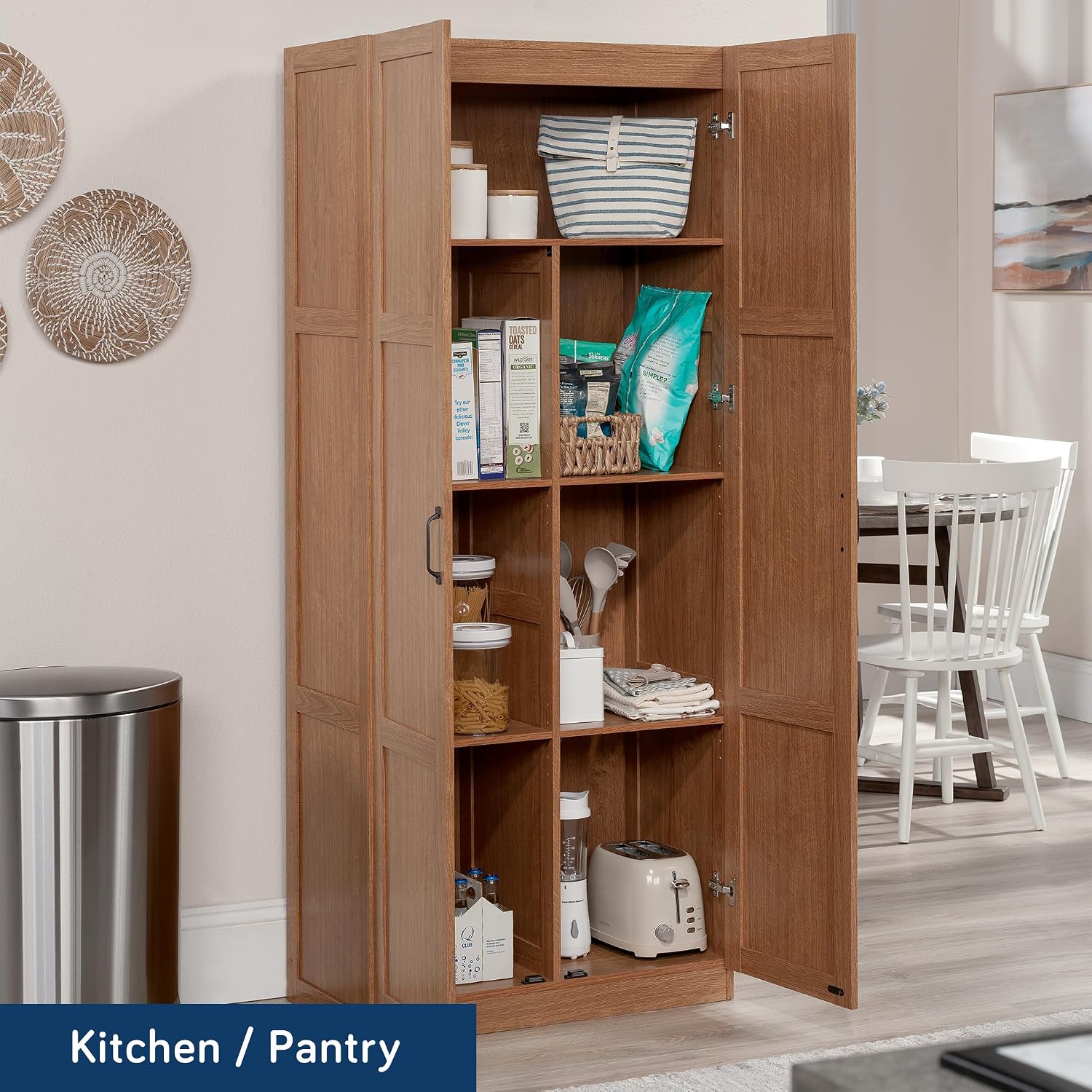 Tall Storage Cabinet, Freestan - đánh giá và giá Home Office Kitchen