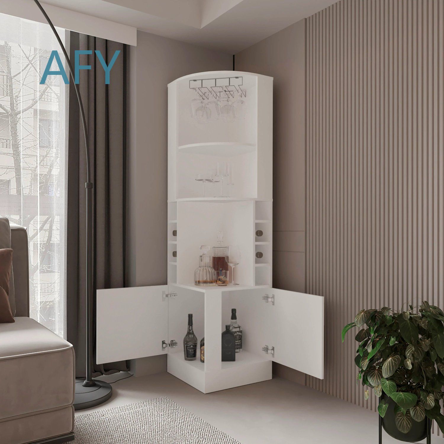 White Corner Bar Cabinet with  - đánh giá và giá Home Office Of Ikea